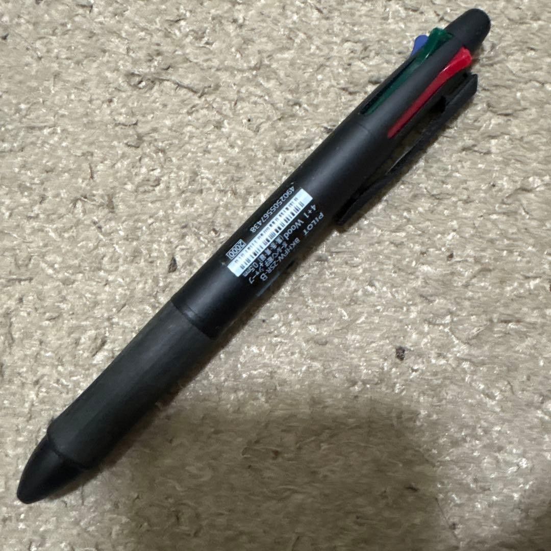 PILOT 4+1 Wood Multi-Function Pen Black