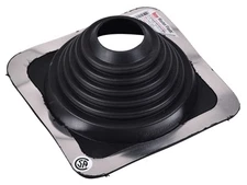 Masterflash Roof Flashing, EPDM, Black, 3 to 6 In. Pipes - 14053