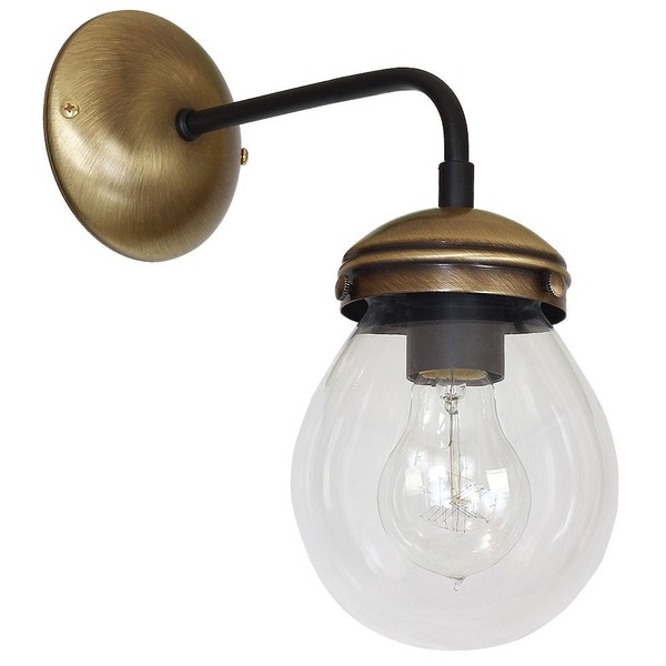 Wandleuchte In Altmessing E27 Jugendstil Wand Flurlampe Leuchte Wandlampe Innen-image
