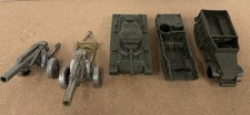Marx Battleground Tank, Vehicles Olive Drab Plastic Vtg 1960s Playset Lot of 5