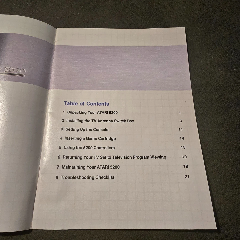 Atari 5200 Manual Lot Owner’s Manual Brochures Warranty Sheet 1982 1983 Vintage - Image 4 of 4