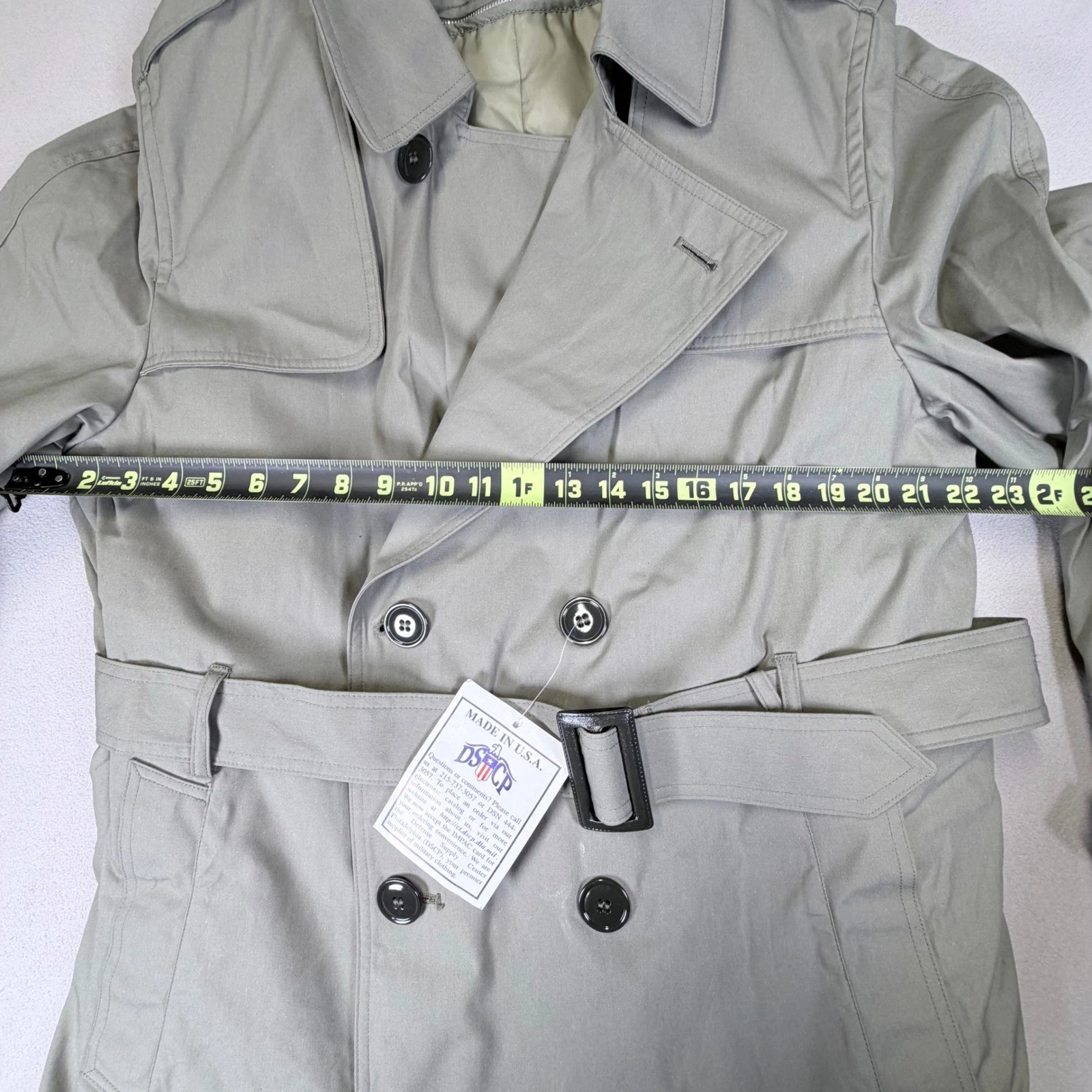 DSCP Trench Coat Men L Gray NEW All Weather Marine Coat Valor Collection image 3