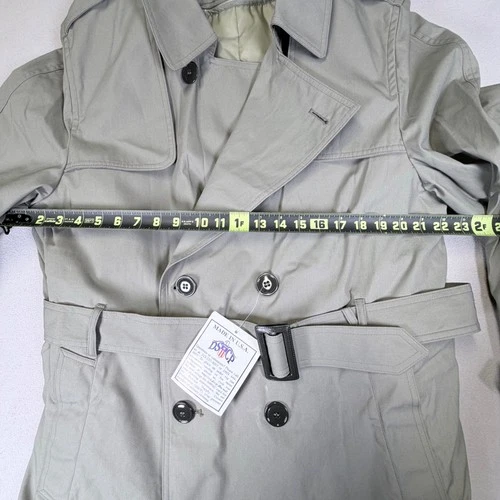 DSCP Trench Coat Men L Gray NEW All Weather Marine Coat Valor Collection image 3