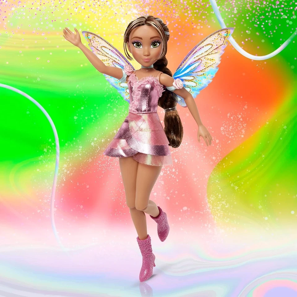 Muñeca de moda Winx Club Flora Fairy Of Nature reinicio Netflix 2025 Foto 2 de 4