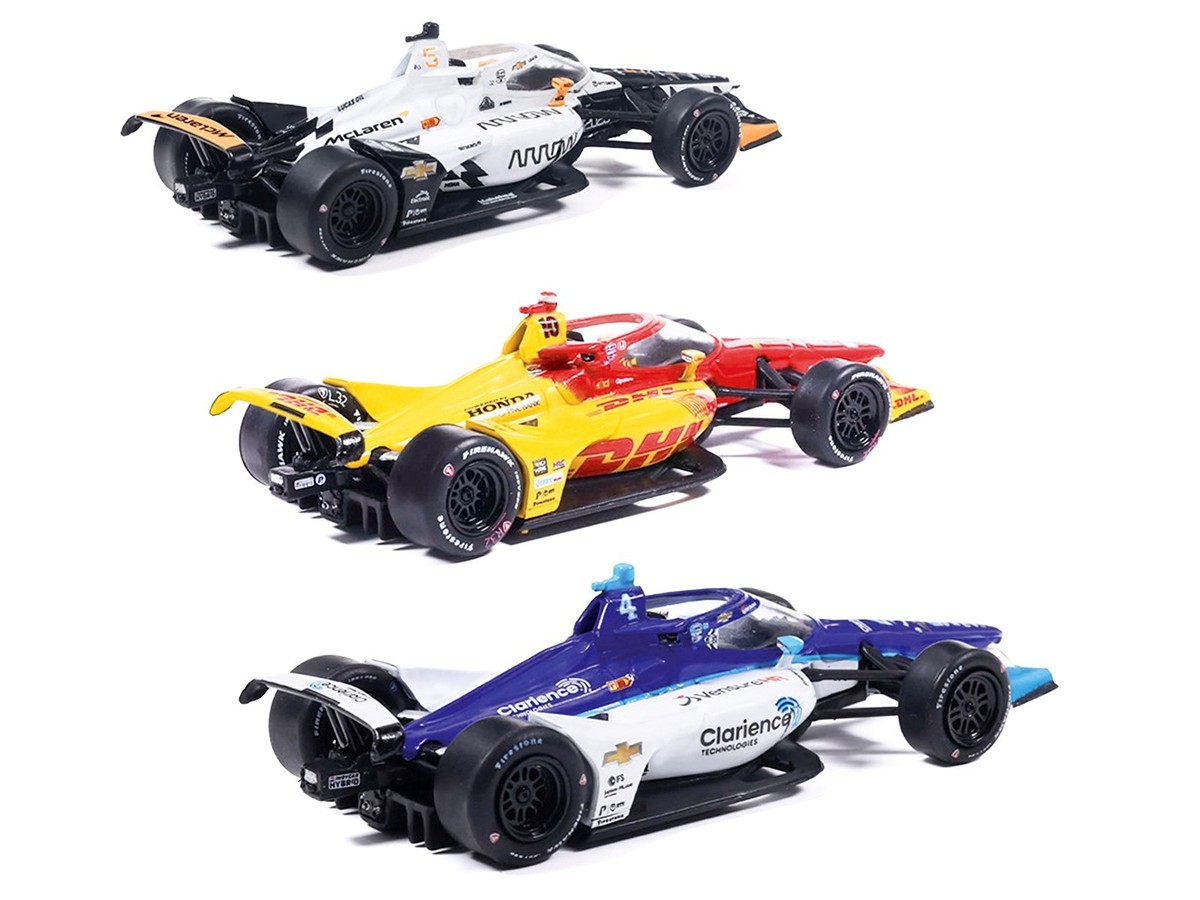 109TH INDY 500 (2025) PODIUM SET OF 3 INDYCARS 1/64 DIECAST CARS