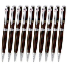 American Flag Pen Kit, Chrome Finish, 10 Pack, Legacy Woodturning