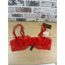 NWT Victoria's Secret Designer Collection Red Lace Underwire Bra 34B