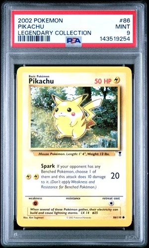 2002 POKEMON LEGENDARY COLLECTION #86 PIKACHU PSA 9