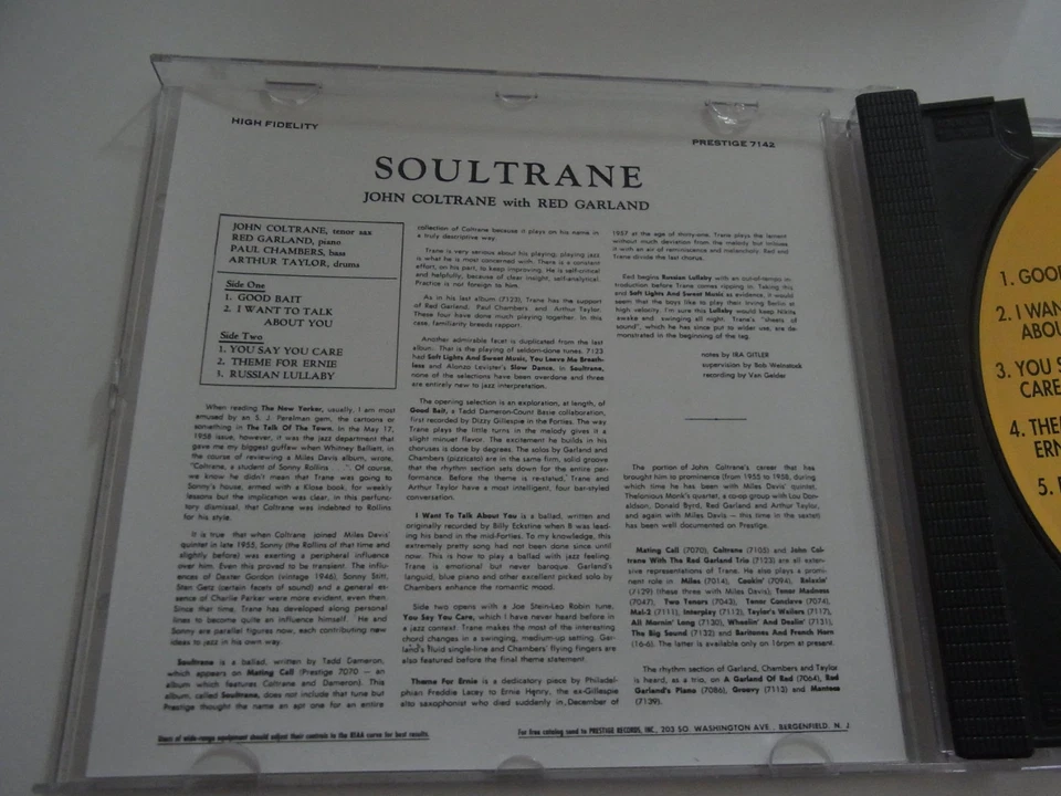 John Coltrane / Soul Trane DCC CD ( 24 Karat Gold ) - Bild 4 von 4