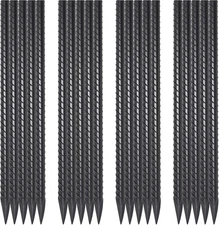 16 Inch Rebar Ground Stakes 20 Pack 3/8 16-Φ3/8-20pcs, I-Black 