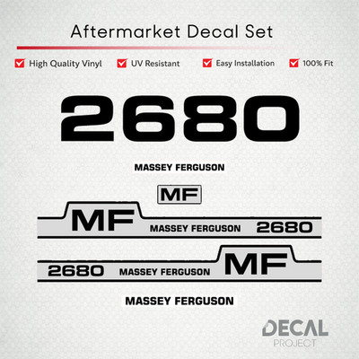 Massey Ferguson 2680 Decal Kit - STEPPED STRIPE Edition - Restoration Set