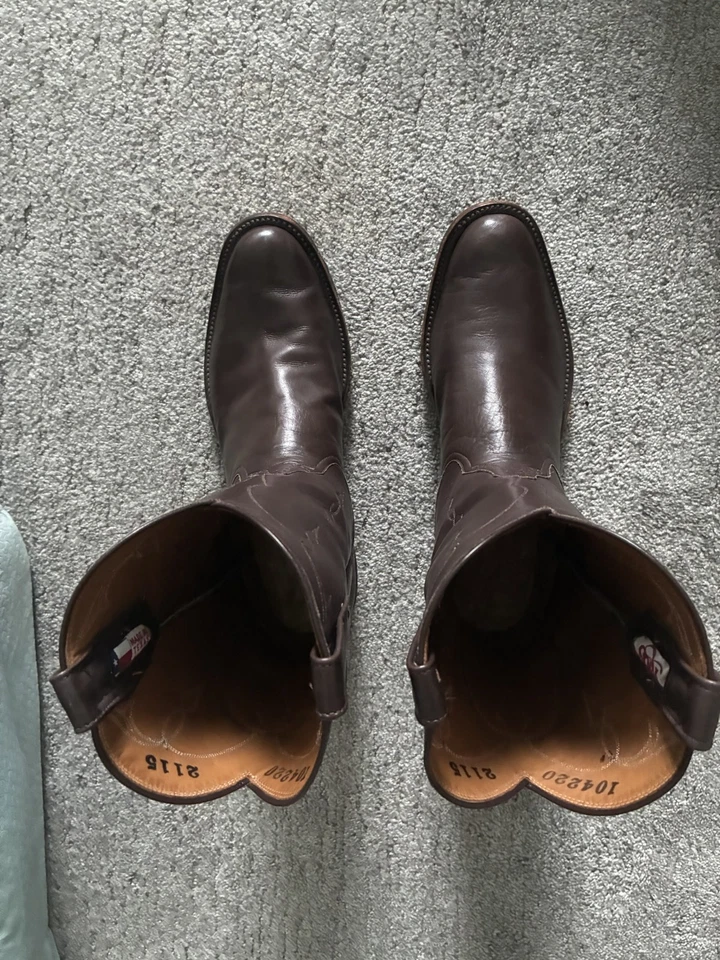 Rios of Mercedes 男式靴子 - 巧克力时尚水牛小牛 11.5 B — 第 2/4 张图片