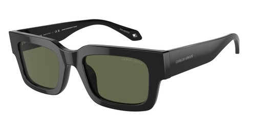 Occhiali da sole uomo GIORGIO ARMANI AR8184U 587558 nero verde polarizzati 52 mm - Foto 6 di 7