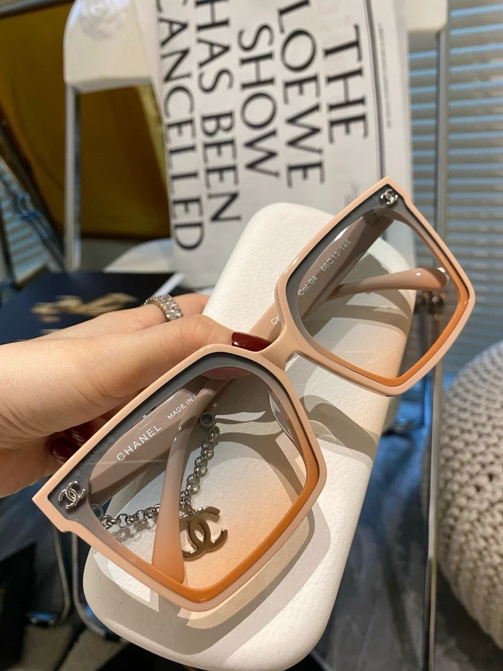 Chanel Women's Classic Clear Sunglasses Beige Rectangular Frame CH0744/66-13-145 - Image 3 of 4