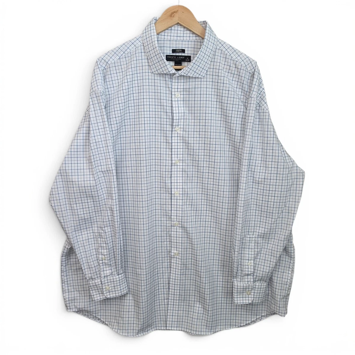 men's dress shirts size 19 neck Men's 19" Collar Shirts | XL Men's Shirts