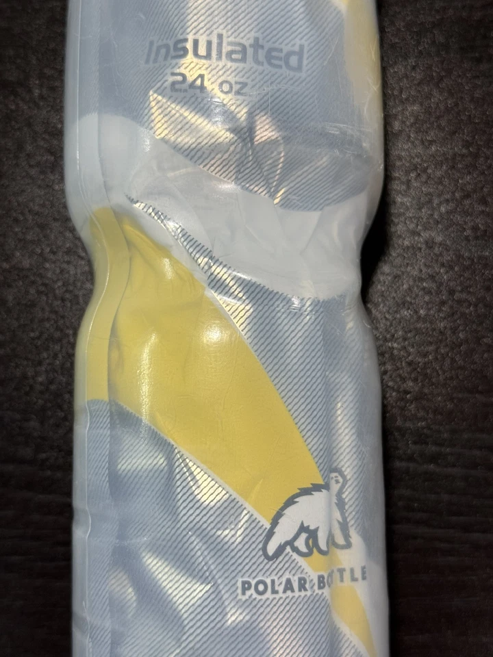 Polar USA Water Bottle Sport Insulated Water Bottle Cycling 24oz Clear Silver - Image 2 of 4