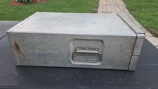 Pan Am Aviation Aircraft Galley Box Storage Container Vintage Aluminum Atlas Air