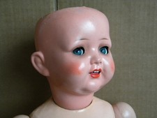 60cm große MASSEPUPPE von FRANZ SCHMIDT & Co 1930-50 Pappmaschee f. Puppendoktor