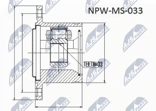Gelenksatz Antriebswelle NTY NPW-MS-054 FüR Mitsubishi Pajero 3 Canvas Top Sport-image