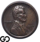 1923-S Lincoln Cent Wheat Penny, Semi-Key Date, Choice AU+