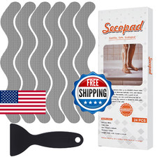 Secopad Anti Slip Shower Stickers, Adhesive Decals Safety Strips with Scraper fo
