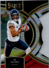 2023 Panini Select #159 DJ Moore Black and Red Prizms Die Cuts