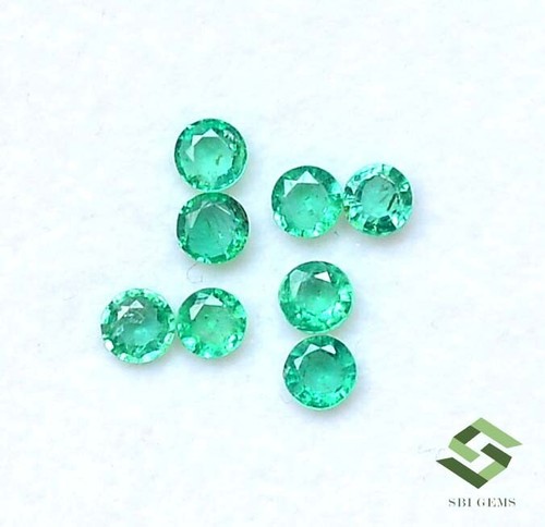3 mm Natural Emerald Round Cut Lot 09 Pcs 0.98 CTS Calibrated Loose Gemstones - Picture 7 of 7