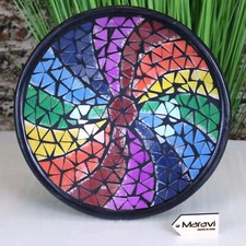 Dubdi Mosaic Bowl Rainbow Curve Design Home Decor Gift Handmade