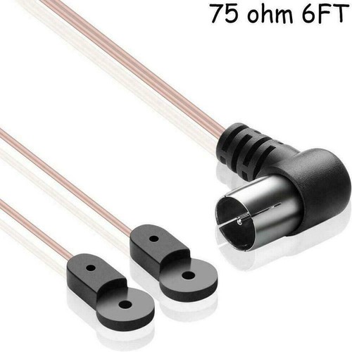 FM Antenna 75 Ohm F Type Male Plug For Home Radio Receiver SterA9 Sale Nice - Afbeelding 3 van 9