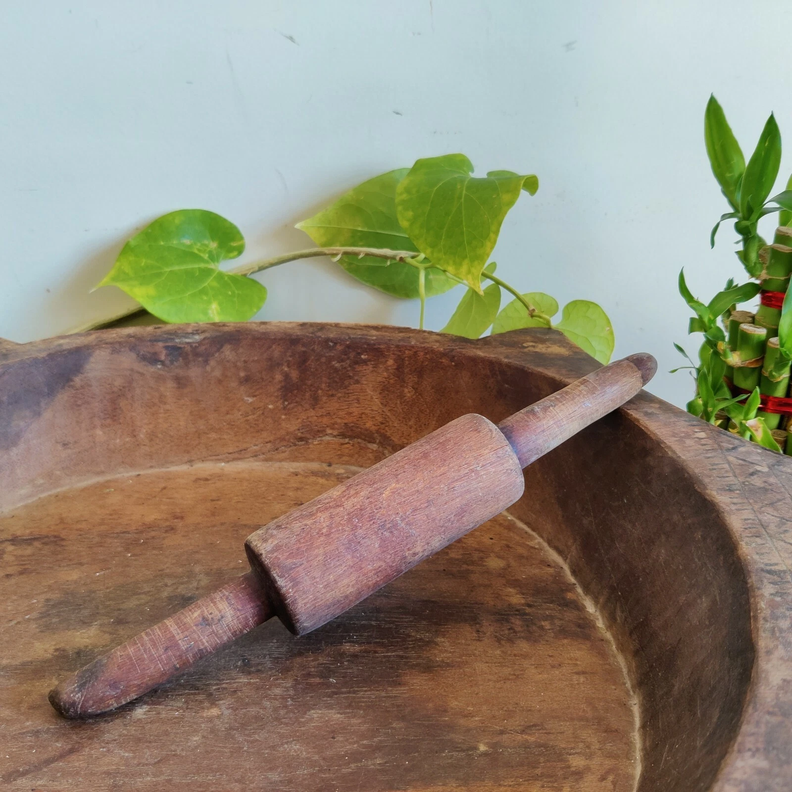 Vintage Primitive Original Handmade Tortilla Bread Bakers Wooden Rolling Pin E22
Opens in a new wind