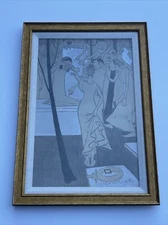 Sidney H Sime Drawing Illustration Antique Listed Famous Portrait POET DRAMATIST