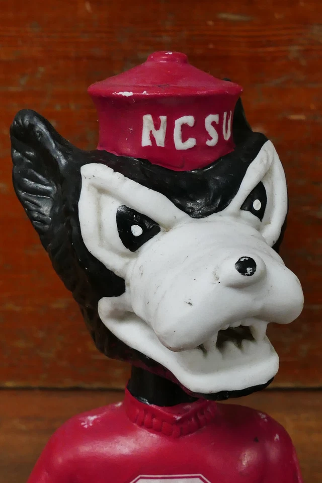 Vintage NCSU North Carolina State University Wolfpack Tuffy Bobblehead Nodder 9” - Image 4 of 4