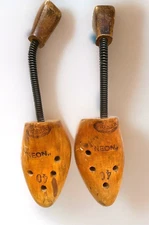 Vintage Men's Wooden Shoe Stretchers / Shoe Keepers - 1 Pair (Qty 2) NEON