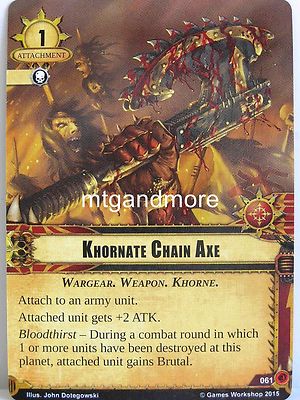 Warhammer 40000 Conquest LCG - Khornate Chain Axe  #061 - Deadly Salvage