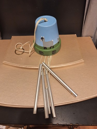 Keramik Ton Keramik Windspiel handbemalt Ziegen - Bild 4 von 9