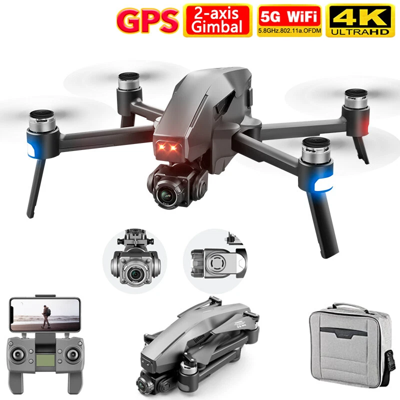 Professional 5G WiFi Drone HD 2 Axis Gimbal RC 6K Camera Quadcopter eBay