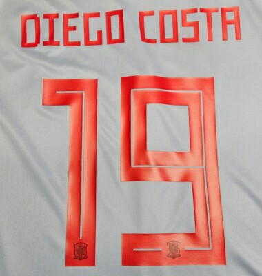 🇪🇸Adidas Spain Diego Costa#19 2018 Russia World Cup Away Jersey