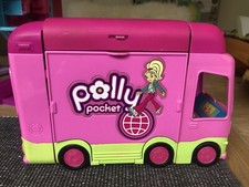 Polly Pocket  Disco Rock And Roll Party Bus Van Triple Floor PlaySet 9”