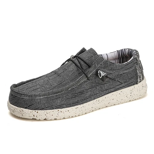 Mocassini uomo slip-on in tela sneakers casual scarpe da barca leggere passeggio - Foto 11 di 25