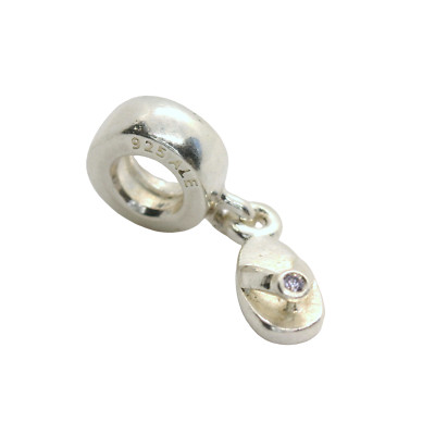 Original Pandora 790428CZR Sterling Silber Dangle Flip Flop Schuh Charm