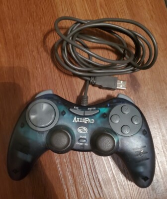 Axispad Colors FX Wired USB Game Controller 8 Button Joystick D-Pad Clear Blue