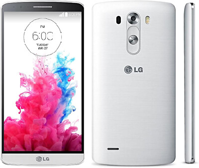 T-MOBILE LG G3 D851 White 4G LTE 32GB Android Smart Cell Phone 