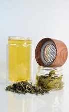 Double-Walled Glass Tea Infuser Bottle with Strainer and Neoprene Travel Sleeve