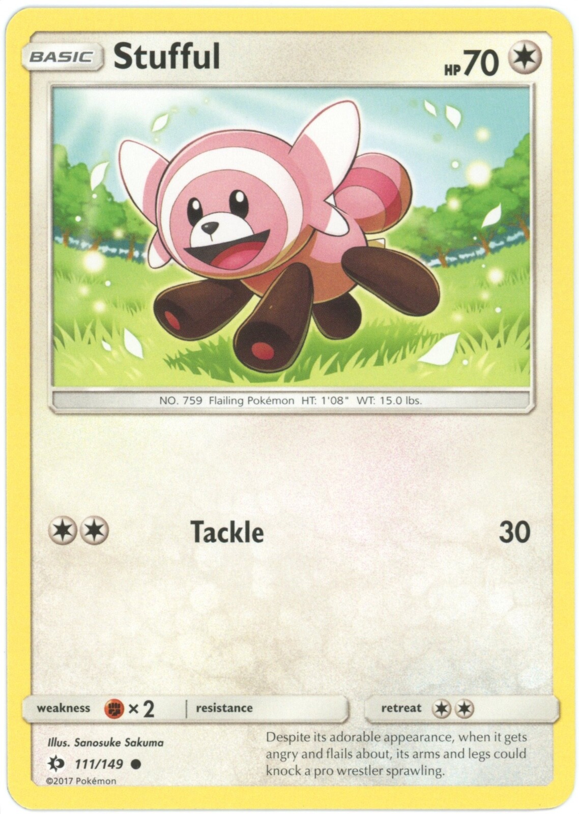 Stufful - 111/149 - Sun & Moon Base Set - Pokemon - NM