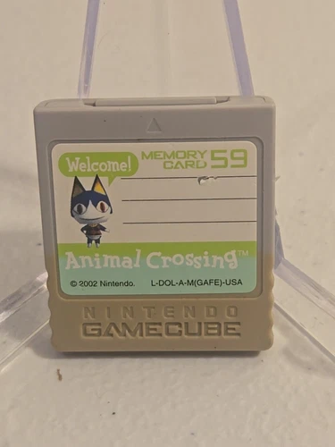 Animal Crossing Nintendo Gamecube Memory Card 59 DOL-008 Vintage 2002