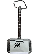 Chris Hemsworth Thor 17" Signed Hammer Love & Thunder Beckett Witness 3.5LBS