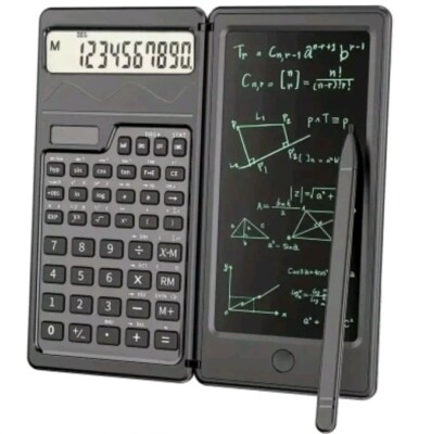 Battery Powered Calculator Student Scientific with Erasable Writing Board