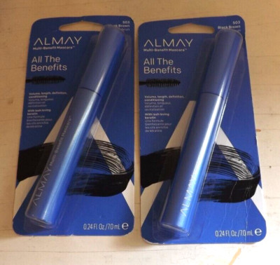 Lot of 2, Almay All The Benefits || Multi-Benefit Mascara #503 - Black Brown