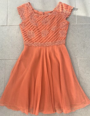 reiss orange lace dress