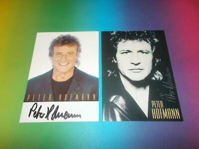 2 x Peter Hofmann Opersänger  signed signiert autograph Autogramm Autogrammkarte